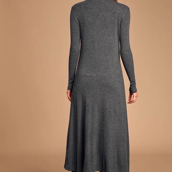 LULUS LONG GRAY OPEN CARDIGAN - Picture 3 of 8